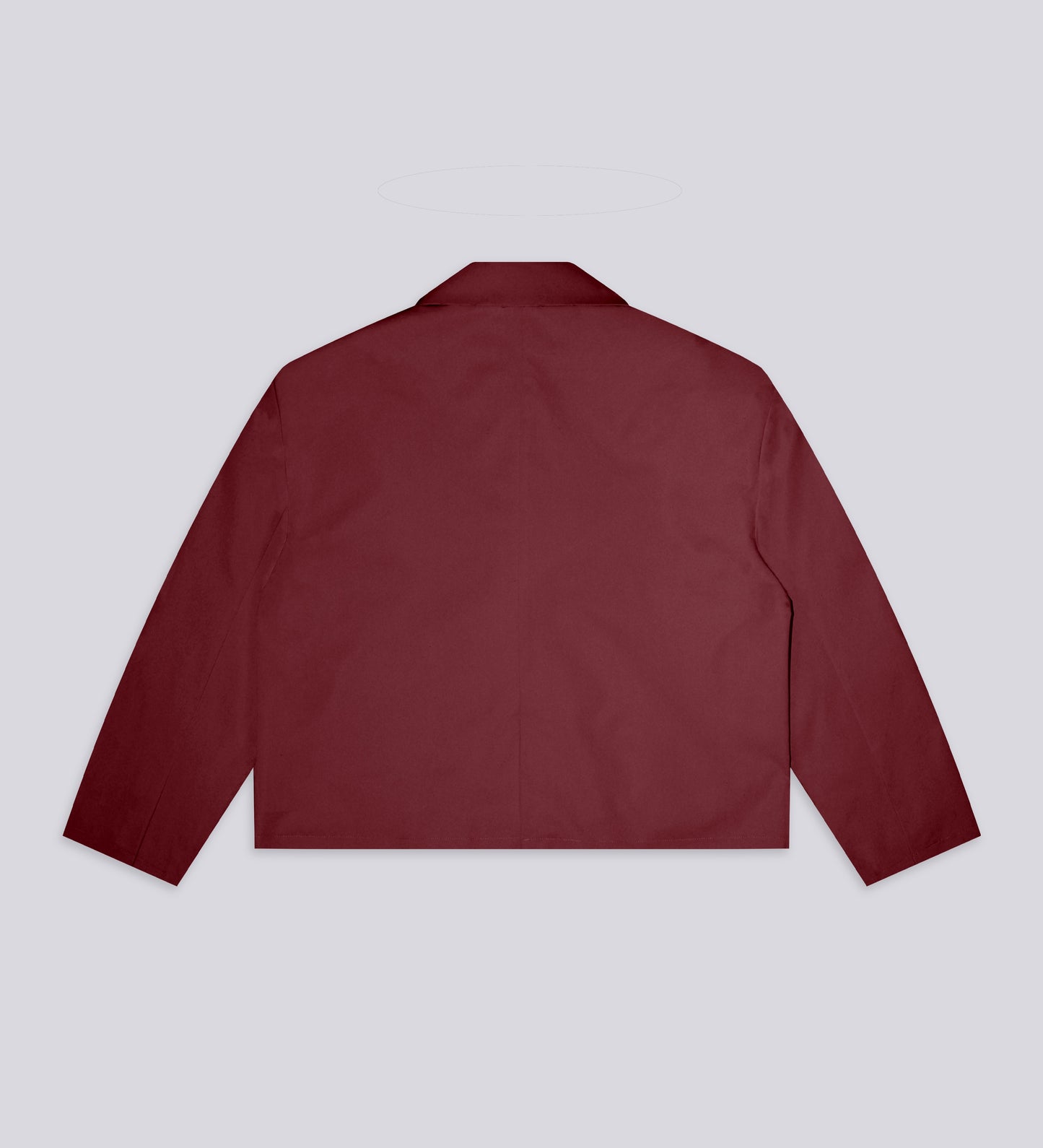 DISTRESSED CROPPED TRENCH COAT – Burgundy