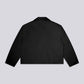 DISTRESSED CROPPED TRENCH COAT – Black