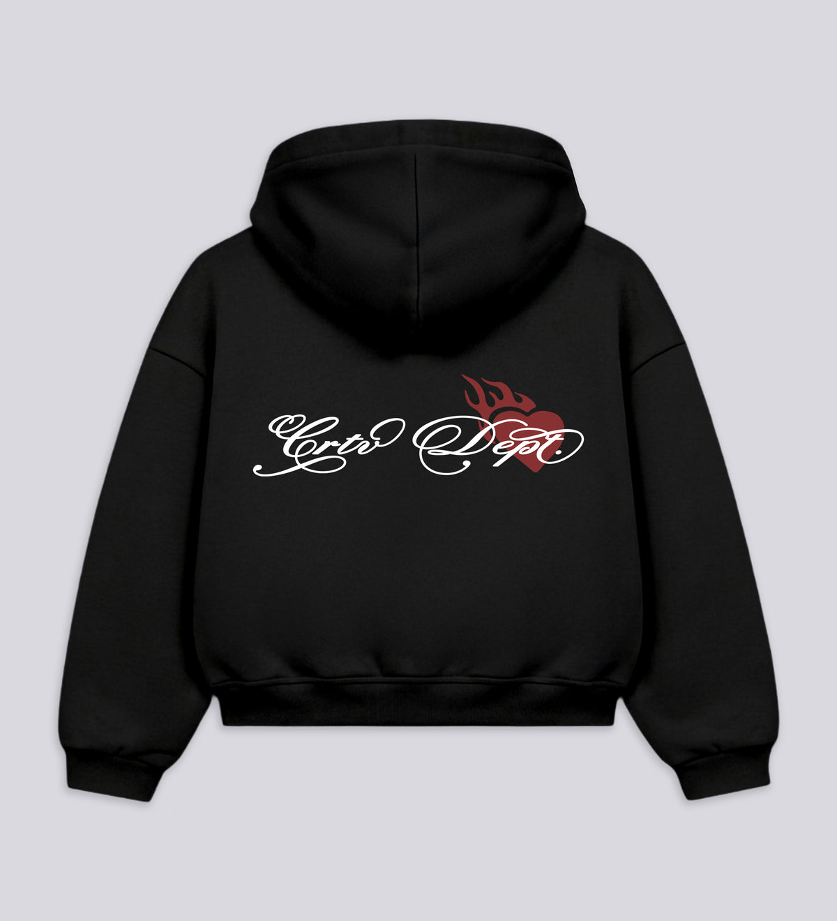 CRTV DEPT. ZIP-UP HOODIE – Black