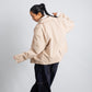 DISTRESSED CROPPED TRENCH COAT – Beige