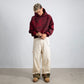 DISTRESSED RAGLAN HOODIE – Stained Burgundy