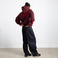 DISTRESSED RAGLAN HOODIE – Stained Burgundy