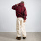 DISTRESSED RAGLAN HOODIE – Stained Burgundy