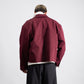 DISTRESSED CROPPED TRENCH COAT – Burgundy
