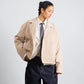 DISTRESSED CROPPED TRENCH COAT – Beige