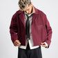 DISTRESSED CROPPED TRENCH COAT – Burgundy