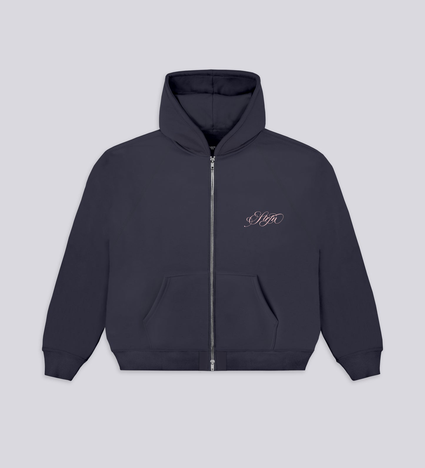 STRTN RAGLAN ZIP-UP HOODIE  – Dark Gray