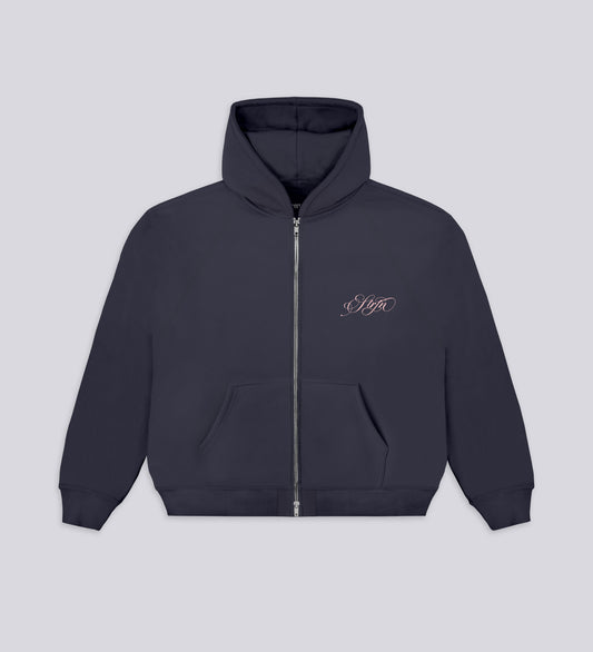 STRTN RAGLAN ZIP-UP HOODIE  – Dark Gray