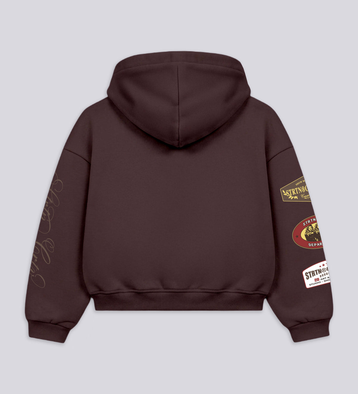 STRTN® CRTV DEPT. BOXY ZIP-UP HOODIE – Brown