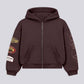 STRTN® CRTV DEPT. BOXY ZIP-UP HOODIE – Brown