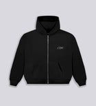 STRTN ZIP-UP HOODIE  – Black