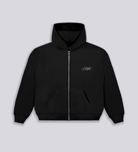 STRTN ZIP-UP HOODIE  – Black