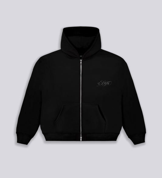 STRTN RAGLAN ZIP-UP HOODIE III – Black