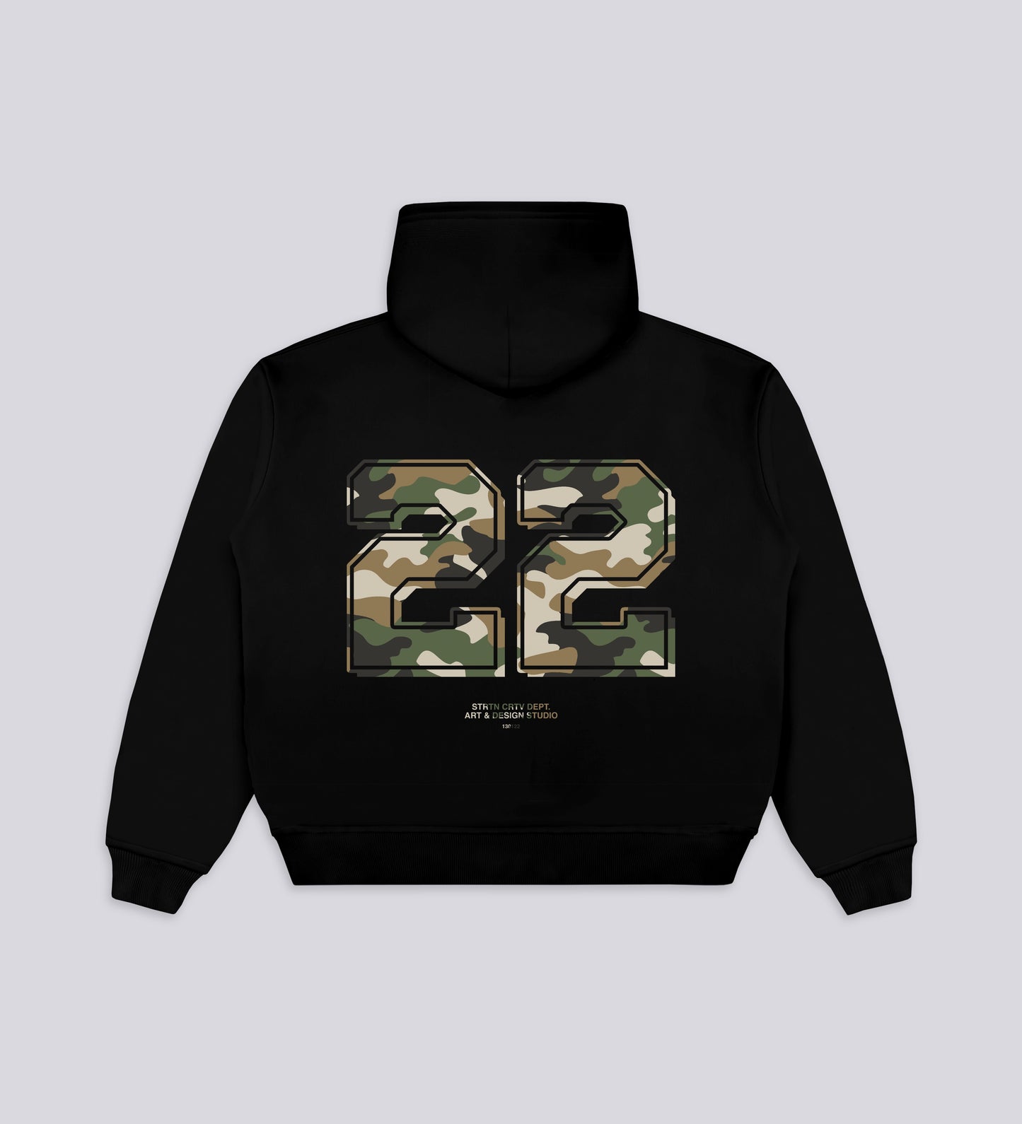 CRTV DEPT. ARMY ZIP-UP HOODIE – Black