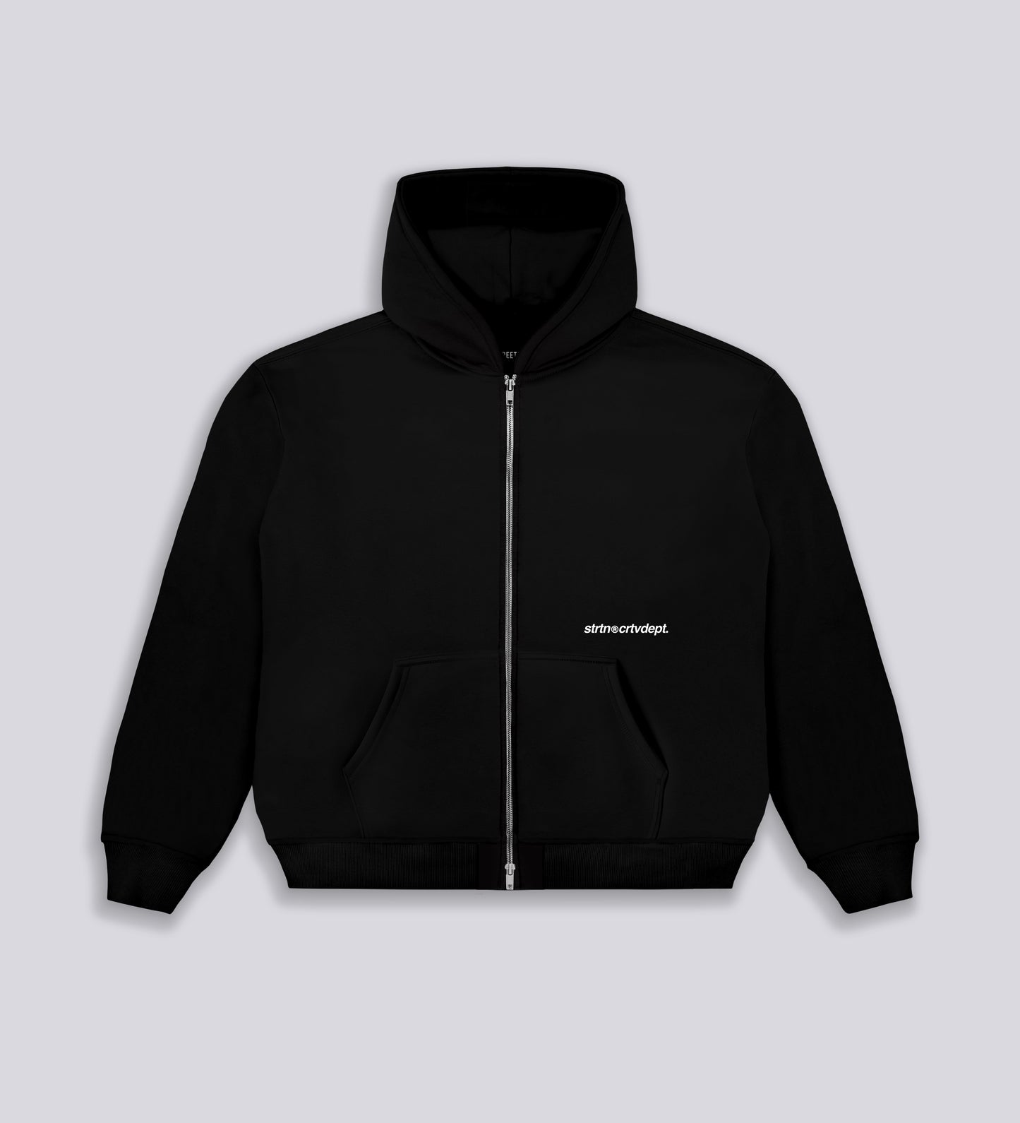 CRTV DEPT. ARMY ZIP-UP HOODIE – Black